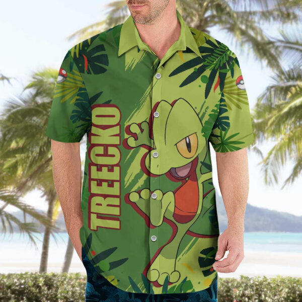 Chemise hawaïenne Treecko Pokémon Anime - Maison Otaku – Image 3