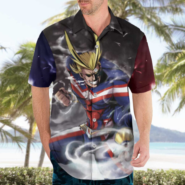 Chemise hawaïenne All Might Trippy My Hero Academia Anime - Maison Otaku – Image 3