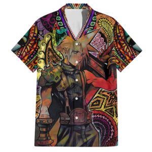 Chemise hawaïenne Trippy Cloud Strife Final Fantasy 7 - Maison Otaku