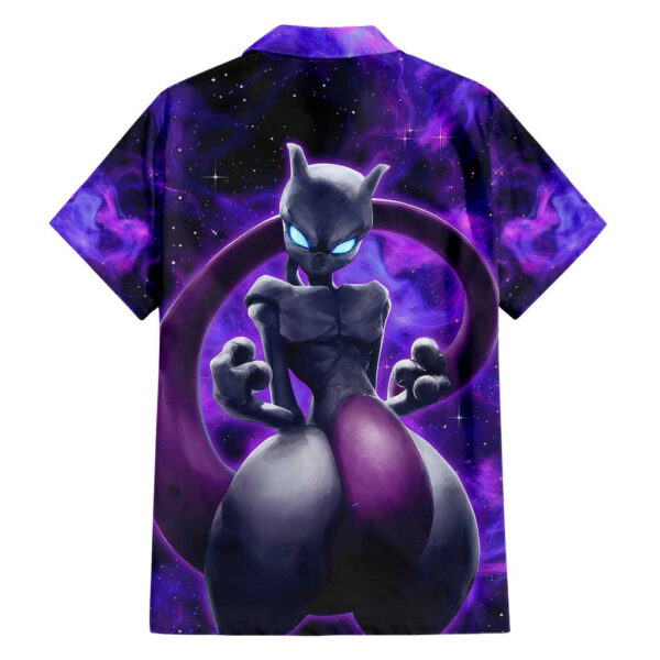 Chemise hawaïenne Trippy Cosmic Mewtwo Pokémon - Maison Otaku – Image 2
