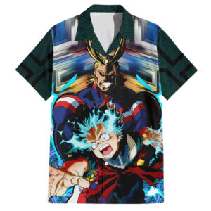 Chemise hawaïenne Trippy Deku x All Might My Hero Academia - Maison Otaku