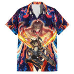 Chemise hawaïenne Trippy Eren Yeager L’Attaque des Titans – Maison Otaku