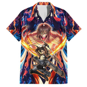 Chemise hawaïenne Trippy Eren Yeager L'Attaque des Titans - Maison Otaku