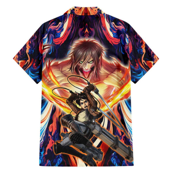 Chemise hawaïenne Trippy Eren Yeager L'Attaque des Titans - Maison Otaku – Image 2