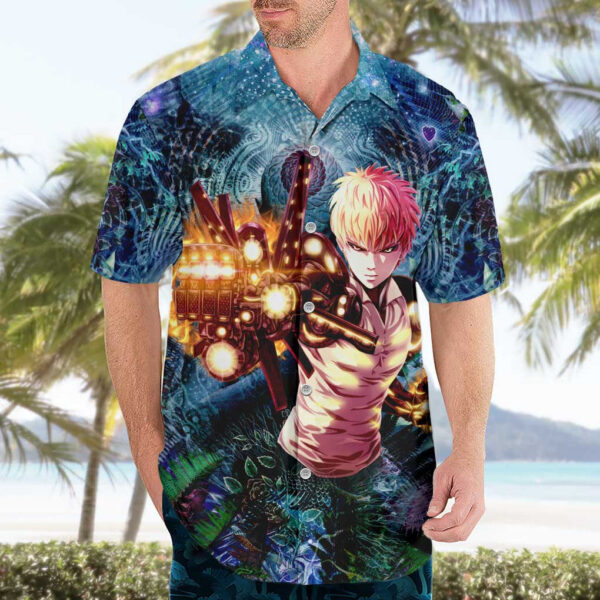 Chemise hawaïenne Trippy Genos One Punch Man - Maison Otaku – Image 3