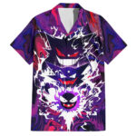 Chemise hawaïenne Trippy Ghostly Evolution Ghastly Haunter Gengar Pokémon – Maison Otaku