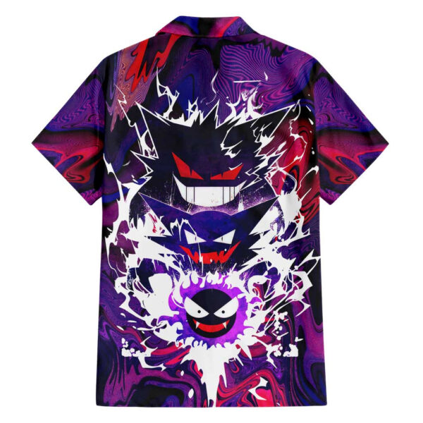 Chemise hawaïenne Trippy Ghostly Evolution Ghastly Haunter Gengar Pokémon - Maison Otaku – Image 2