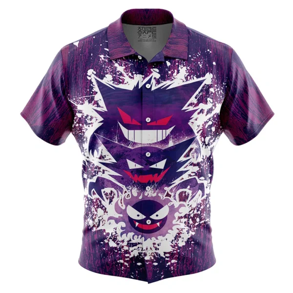 Chemise hawaïenne Trippy Évolution Fantôme Spectrum Ectoplasma Pokémon - Maison Otaku