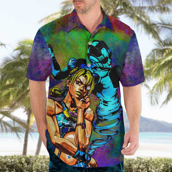 Chemise hawaïenne Trippy Jolyne Cujoh Stone Ocean JoJo's Bizarre Adventure - Maison Otaku – Image 3