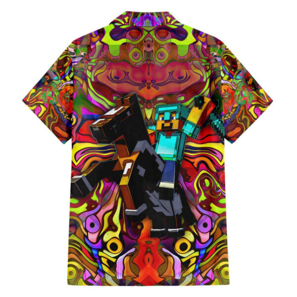 Chemise hawaïenne Trippy Minecraft - Maison Otaku – Image 2