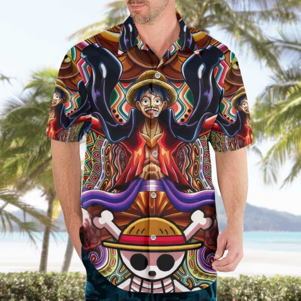 Chemise hawaïenne Trippy Monkey D. Luffy One Piece - Maison Otaku – Image 3