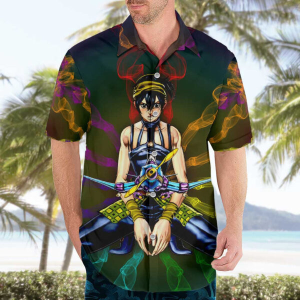 Chemise hawaïenne Trippy Narancia Lil Bomber JoJo's Bizarre Adventure - Maison Otaku – Image 3