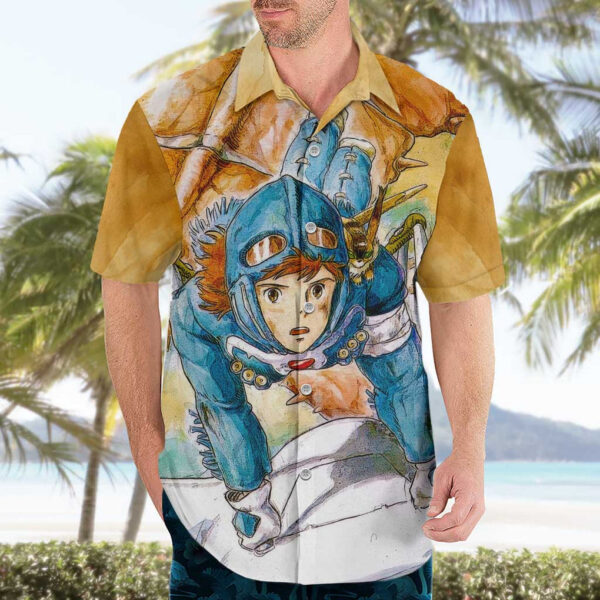 Chemise hawaïenne Trippy Nausicaä of the Valley of the Wind Studio Ghibli - Maison Otaku – Image 3