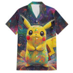 Chemise hawaïenne Trippy Pikachu Pokémon – Maison Otaku