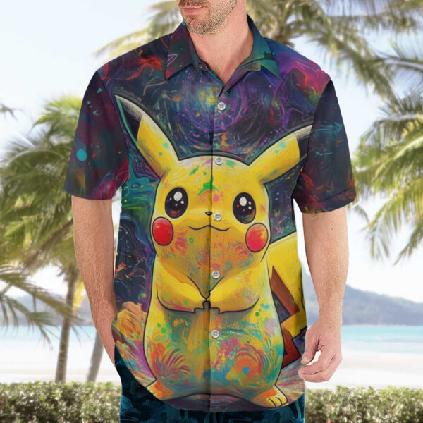 Chemise hawaïenne Trippy Pikachu Pokémon - Maison Otaku – Image 3