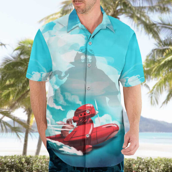 Chemise hawaïenne Trippy Porco Rosso Studio Ghibli - Maison Otaku – Image 3