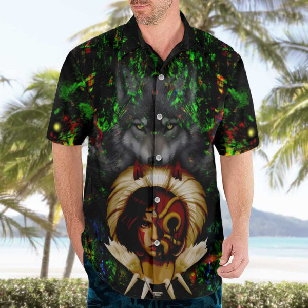 Chemise hawaïenne Trippy Princess Mononoke Studio Ghibli - Maison Otaku – Image 3