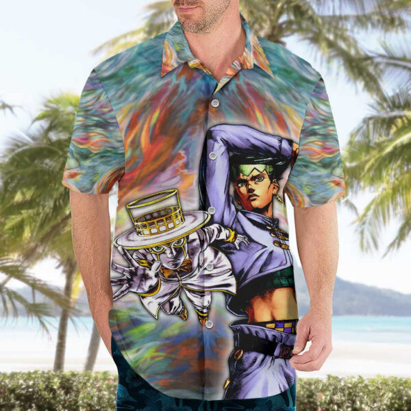 Chemise hawaïenne Trippy Rohan Kishibe Heavens Door JoJo's Bizarre Adventure - Maison Otaku – Image 3