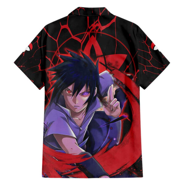 Chemise hawaïenne Trippy Sasuke Uchiha Naruto - Maison Otaku – Image 2