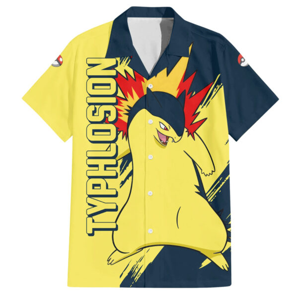 Chemise hawaïenne Typhlosion Pokémon - Maison Otaku