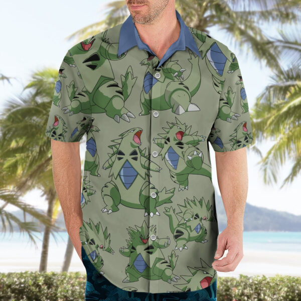 Chemise hawaïenne Tyranitar Style Motif - Maison Otaku – Image 3