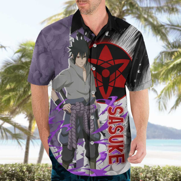 Chemise hawaïenne Uchiha Sasuke Naruto - Maison Otaku – Image 3