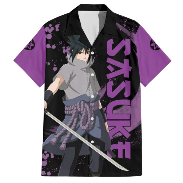 Chemise hawaïenne Uchiha Sasuke Sharingan Naruto - Maison Otaku