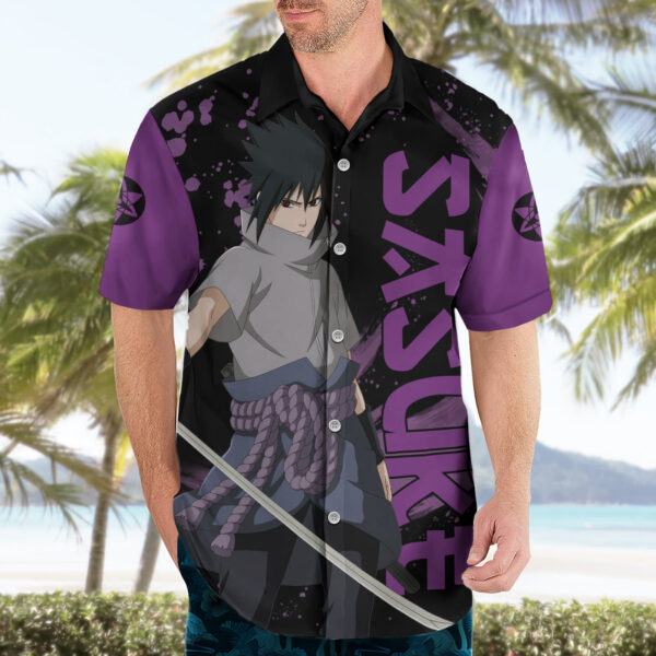 Chemise hawaïenne Uchiha Sasuke Sharingan Naruto - Maison Otaku – Image 3