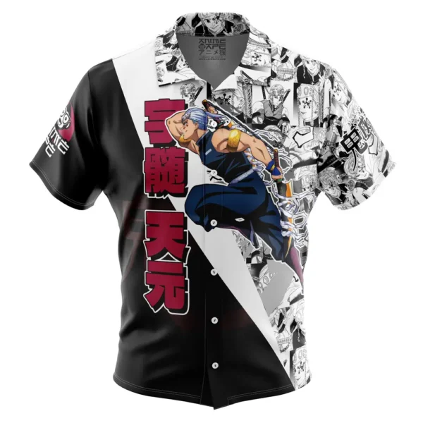 Chemise hawaïenne Uzui Tengen Collage Manga Demon Slayer - Maison Otaku
