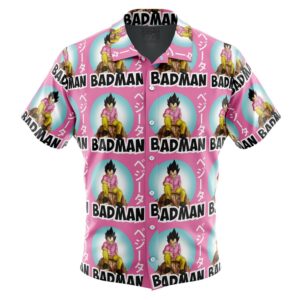 Chemise hawaïenne Vegeta Pink Badman Dragon Ball Z - Maison Otaku