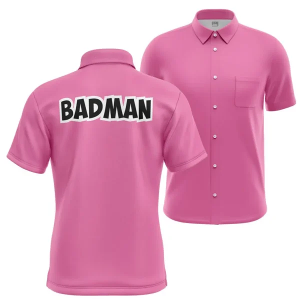 Chemise hawaïenne Vegeta Badman Rose Dragon Ball Z Poche - Maison Otaku