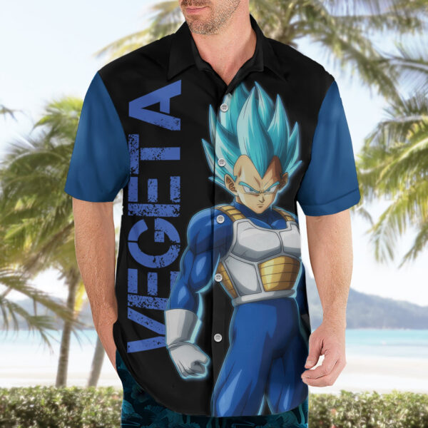 Chemise hawaïenne Vegeta Bleu Dragon Ball - Maison Otaku – Image 3