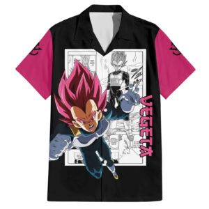 Chemise hawaïenne Vegeta Dieu Dragon Ball Mix Manga - Maison Otaku