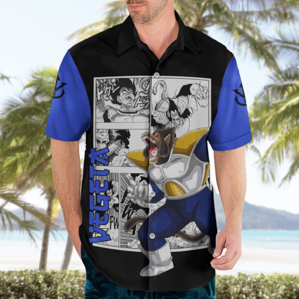 Chemise hawaïenne Vegeta Grand Singe Dragon Ball Mix Manga - Maison Otaku – Image 3
