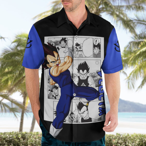 Chemise hawaïenne Vegeta Dragon Ball Mix Manga - Maison Otaku – Image 3