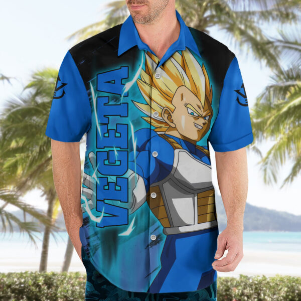 Chemise hawaïenne Vegeta Super Saiyan Dragon Ball - Maison Otaku – Image 3
