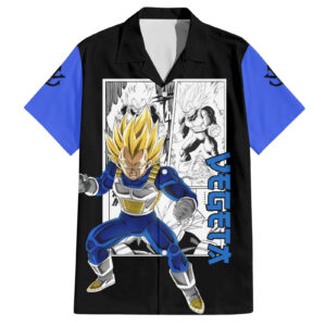 Chemise hawaïenne Vegeta Super Saiyan Dragon Ball - Maison Otaku