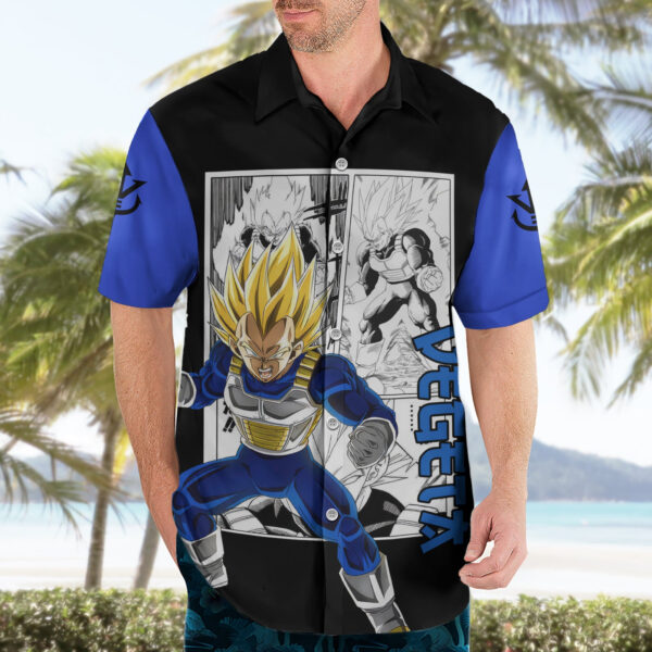 Chemise hawaïenne Vegeta Super Saiyan Dragon Ball - Maison Otaku – Image 3