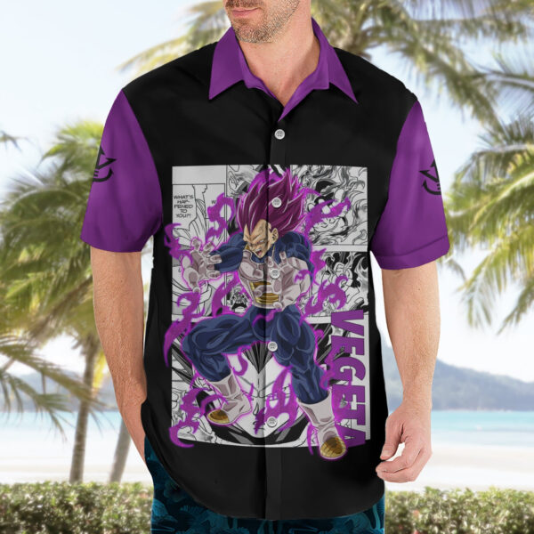 Chemise hawaïenne Vegeta Ultra Ego Manga - Maison Otaku – Image 3