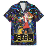 Chemise hawaïenne Vibing FLCL Couleurs Abstraites – Maison Otaku