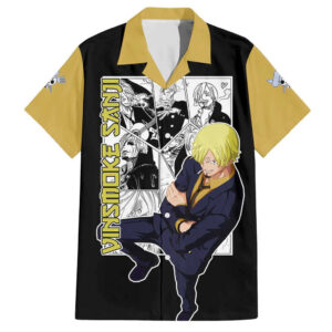 Chemise hawaïenne Vin Smoke Sanji One Piece Mix Manga - Maison Otaku