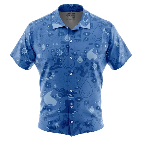 Chemise hawaïenne Pokémon Type Eau - Maison Otaku