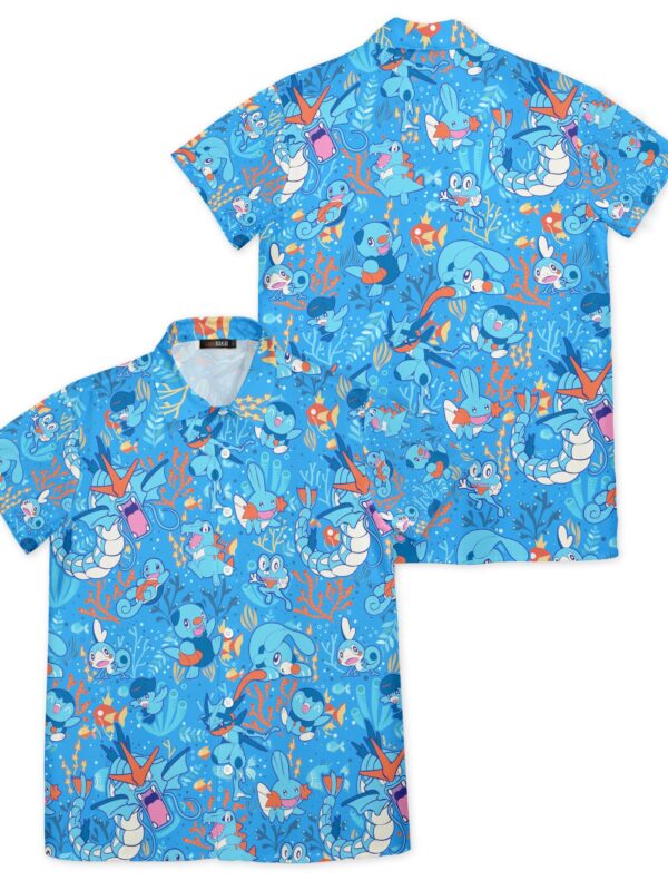 Chemise hawaïenne Aloha Type Eau - Maison Otaku