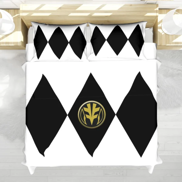 Housse De Couette Ranger Blanc Mighty Morphin Power Rangers Parure de lit Ensemble De Literie