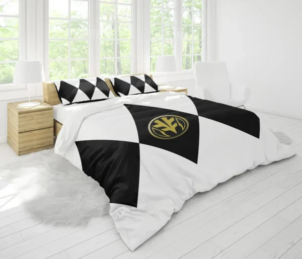 Housse De Couette Ranger Blanc Mighty Morphin Power Rangers Parure de lit Ensemble De Literie – Image 2