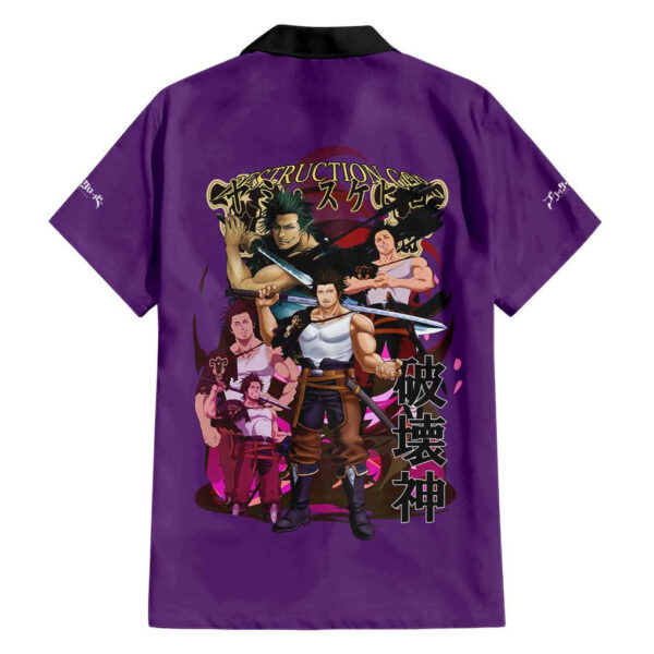 Chemise hawaïenne Yami Sukehiro Black Clover Style Japonais - Maison Otaku