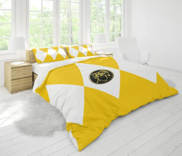 Housse De Couette Ranger Jaune Mighty Morphin Power Rangers Parure de lit Ensemble De Literie – Image 2