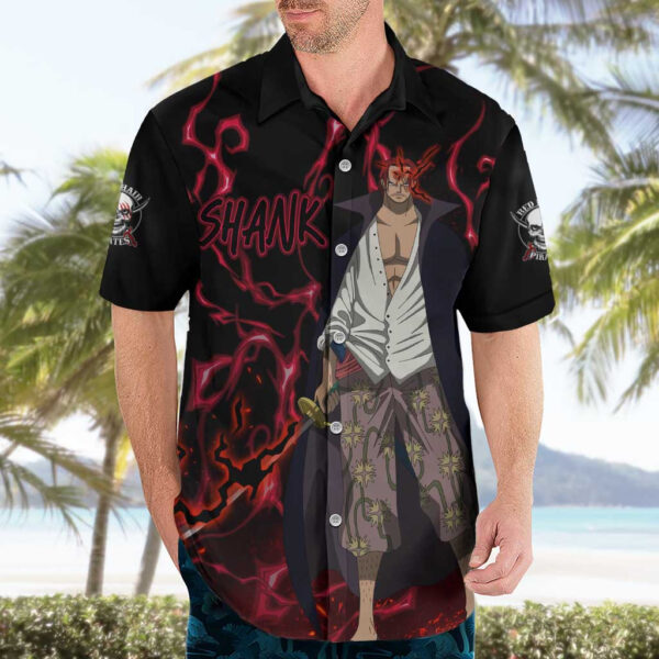 Chemise hawaïenne Yonko Shank Pirate Cheveux Rouges One Piece Haki - Maison Otaku – Image 3