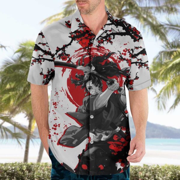 Chemise hawaïenne Yoriichi Tsugikuni Demon Slayer Style Japonais - Maison Otaku – Image 3