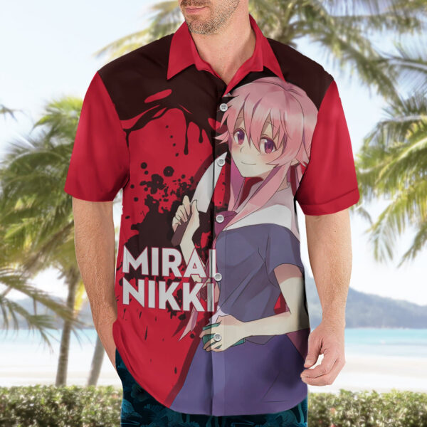 Chemise hawaïenne Yuno Gasai Future Diary Mirai Nikki - Maison Otaku – Image 3